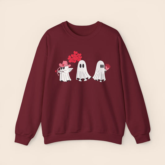 Valentine's Day Ghosts Crewneck Sweatshirt