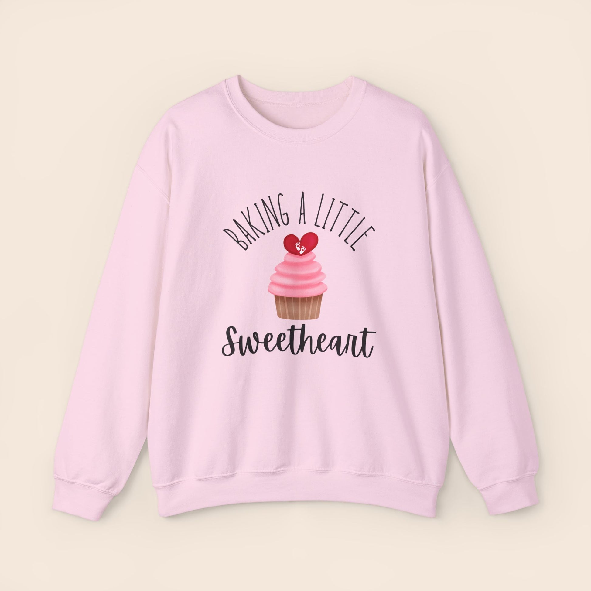 Baking a Little Sweetheart Pregnancy Crewneck Sweatshirt