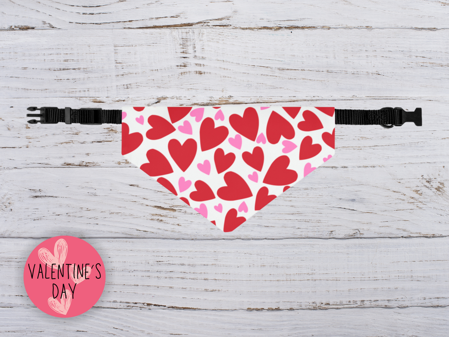 Valentine's Day Over the Collar Dog Bandana