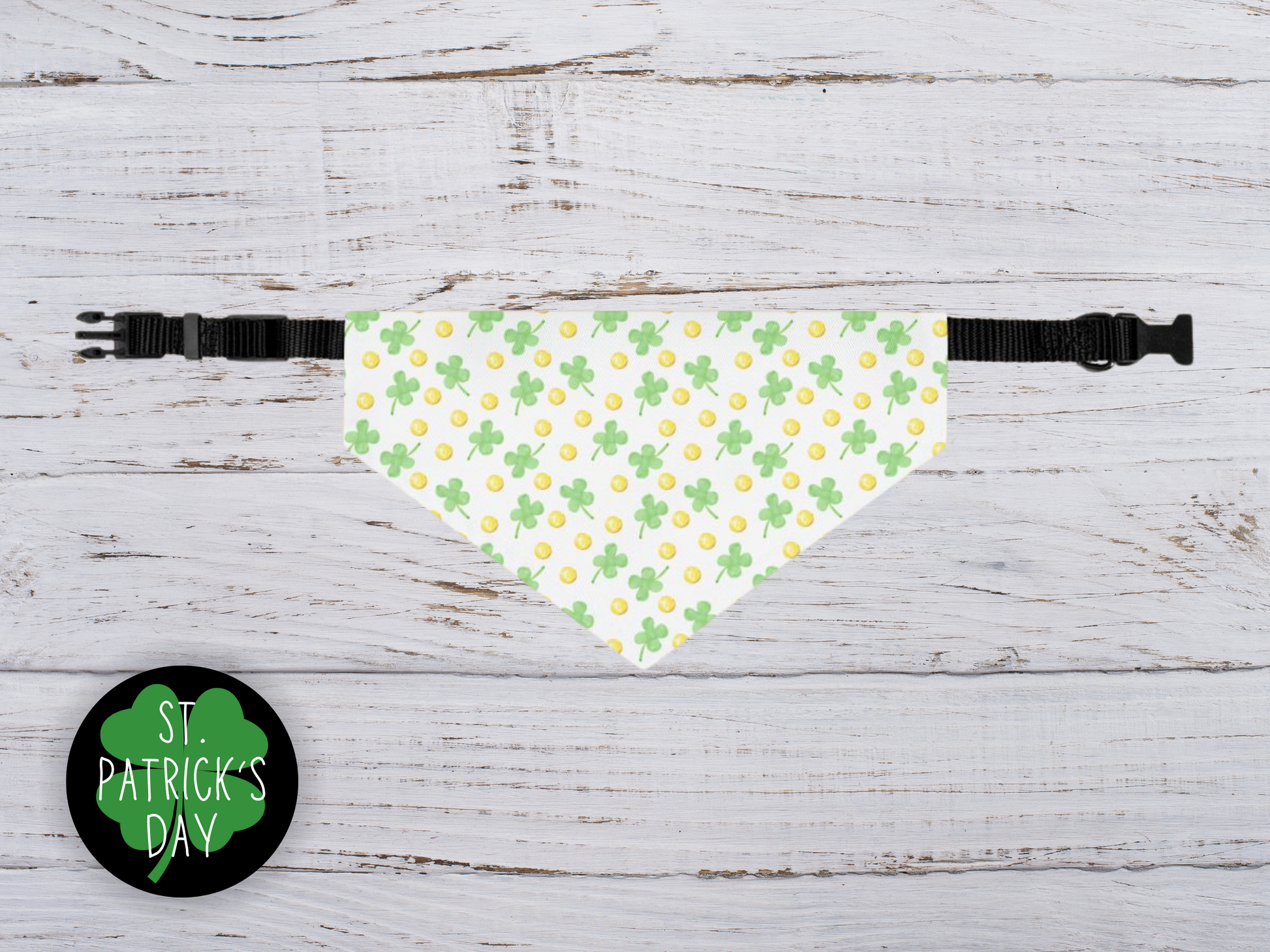 St. Patrick's Day Over the Collar Dog Bandana