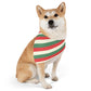 Christmas Stripes Over the Collar Christmas Dog Bandana