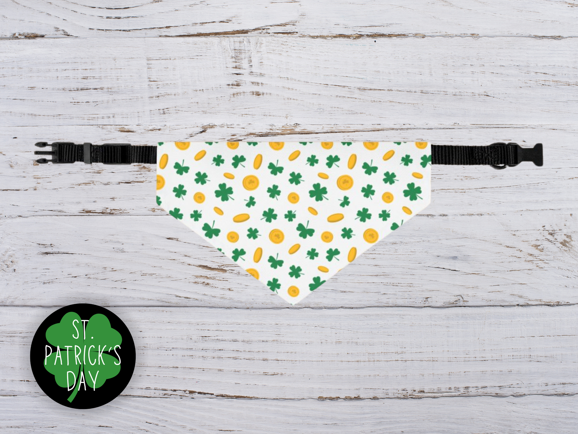 St. Patrick's Day Over the Collar Dog Bandana