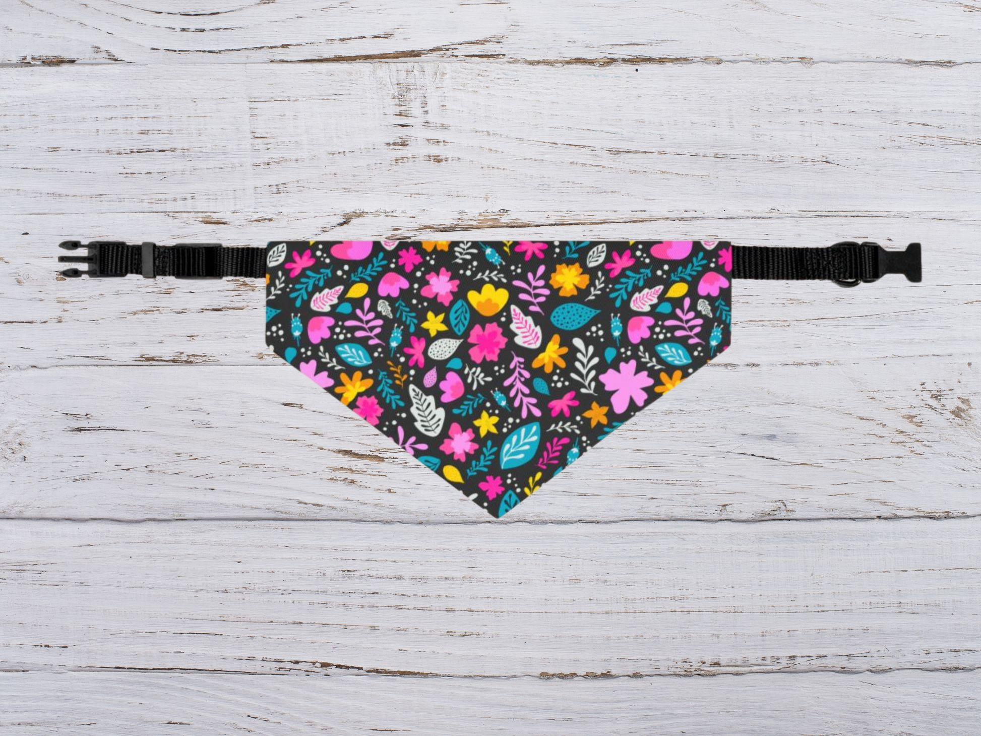 Cute Floral Spring Over the Collar Dog Bandana