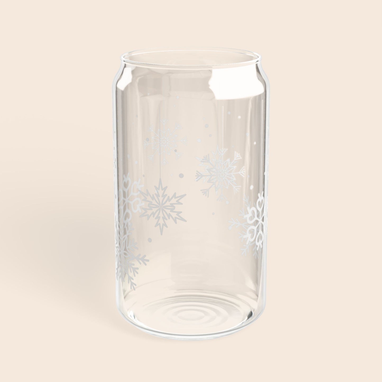 Snowflake 16oz Sipper Glass