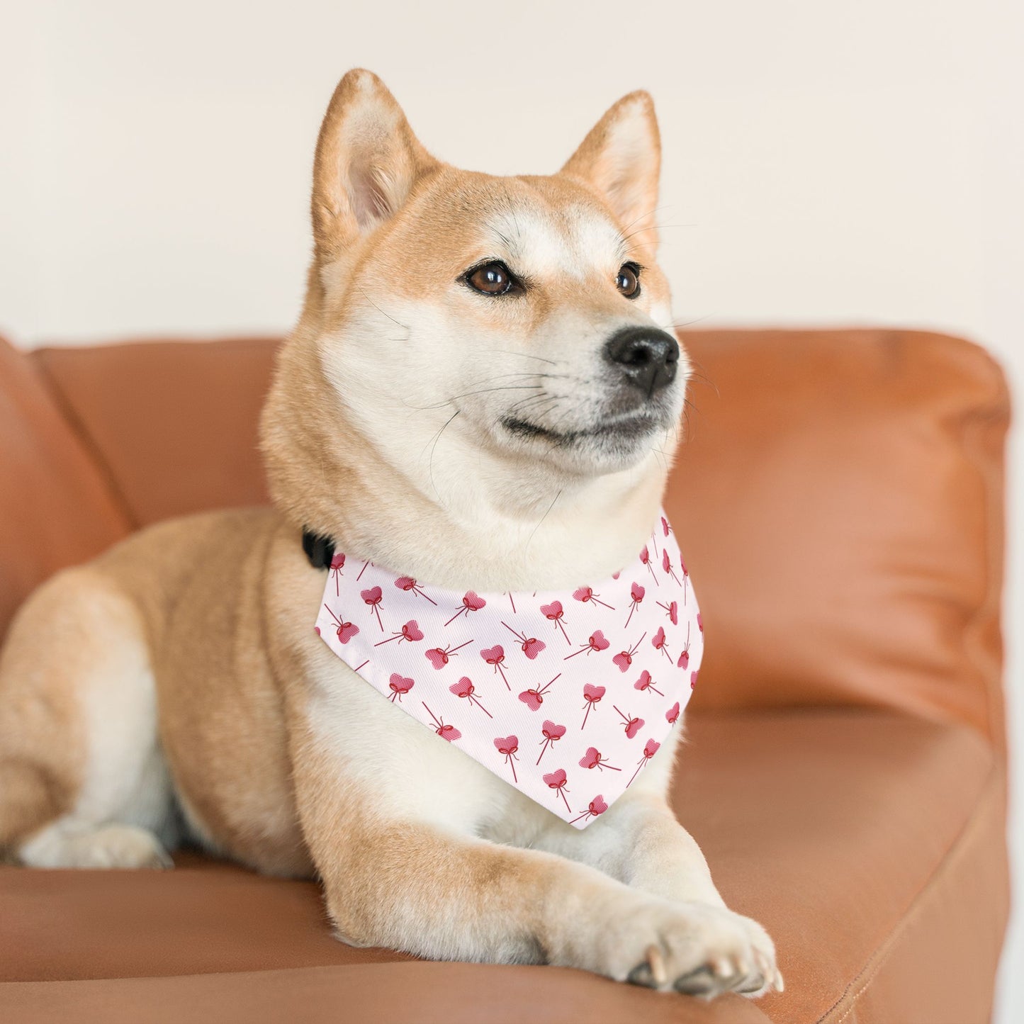 Heart Lollipop Valentine's Day Over the Collar Dog Bandana