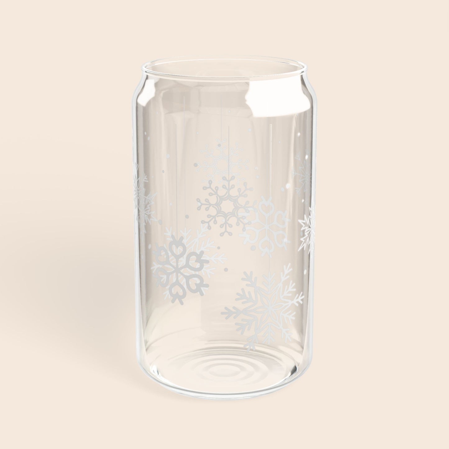 Snowflake 16oz Sipper Glass