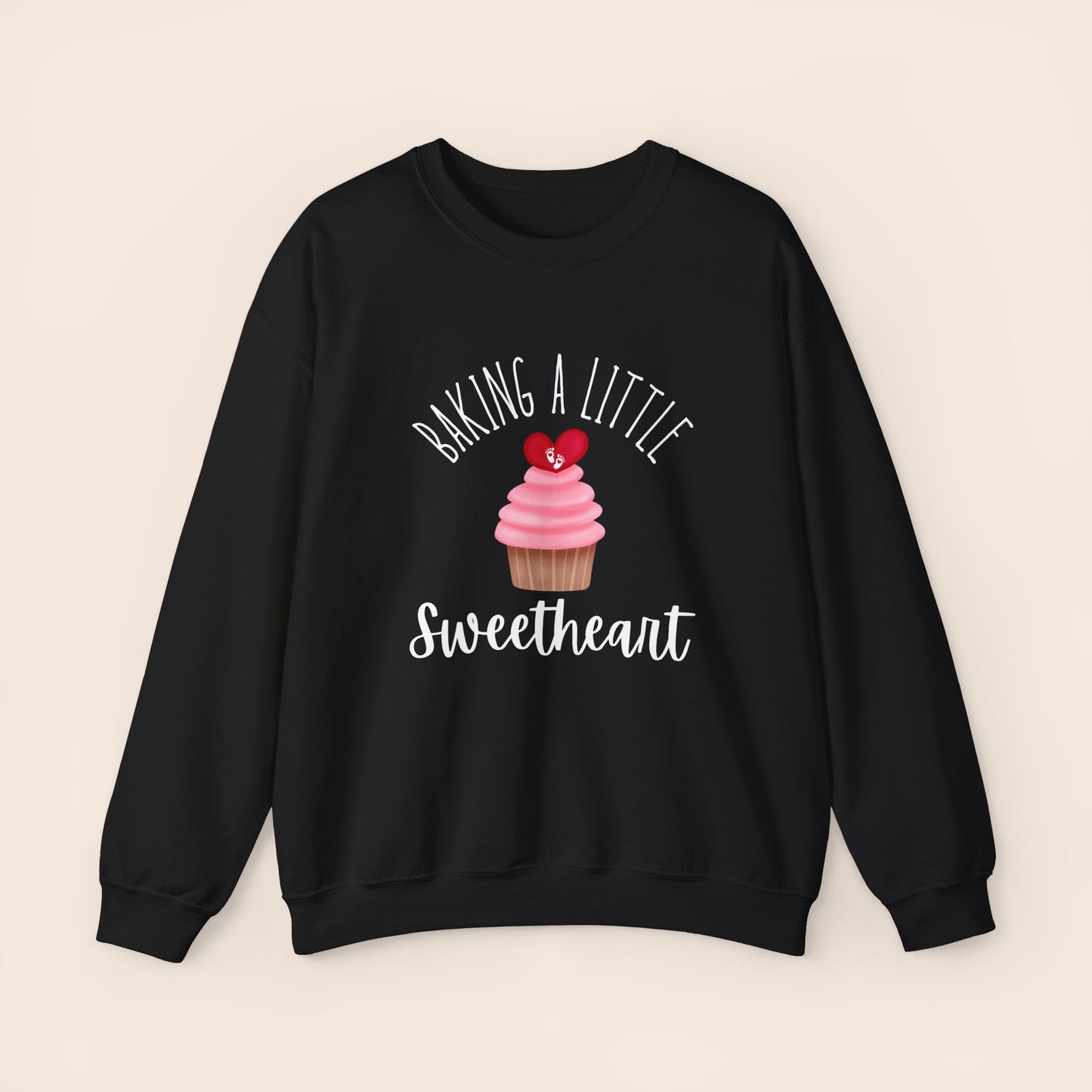 Baking a Little Sweetheart Pregnancy Crewneck Sweatshirt