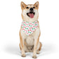 Christmas Paw Print Over the Collar Dog Bandana