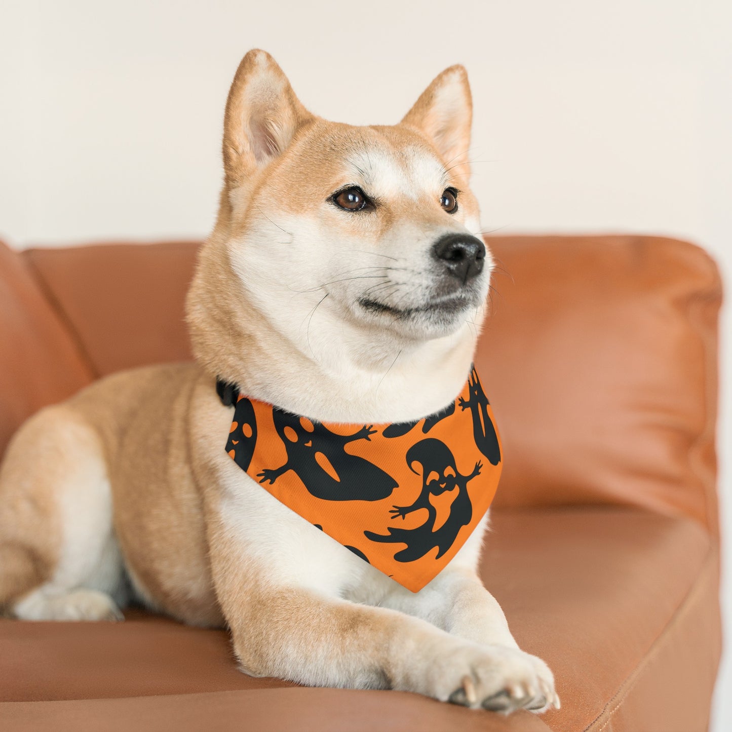 Ghost Over the Collar Halloween Dog Bandana