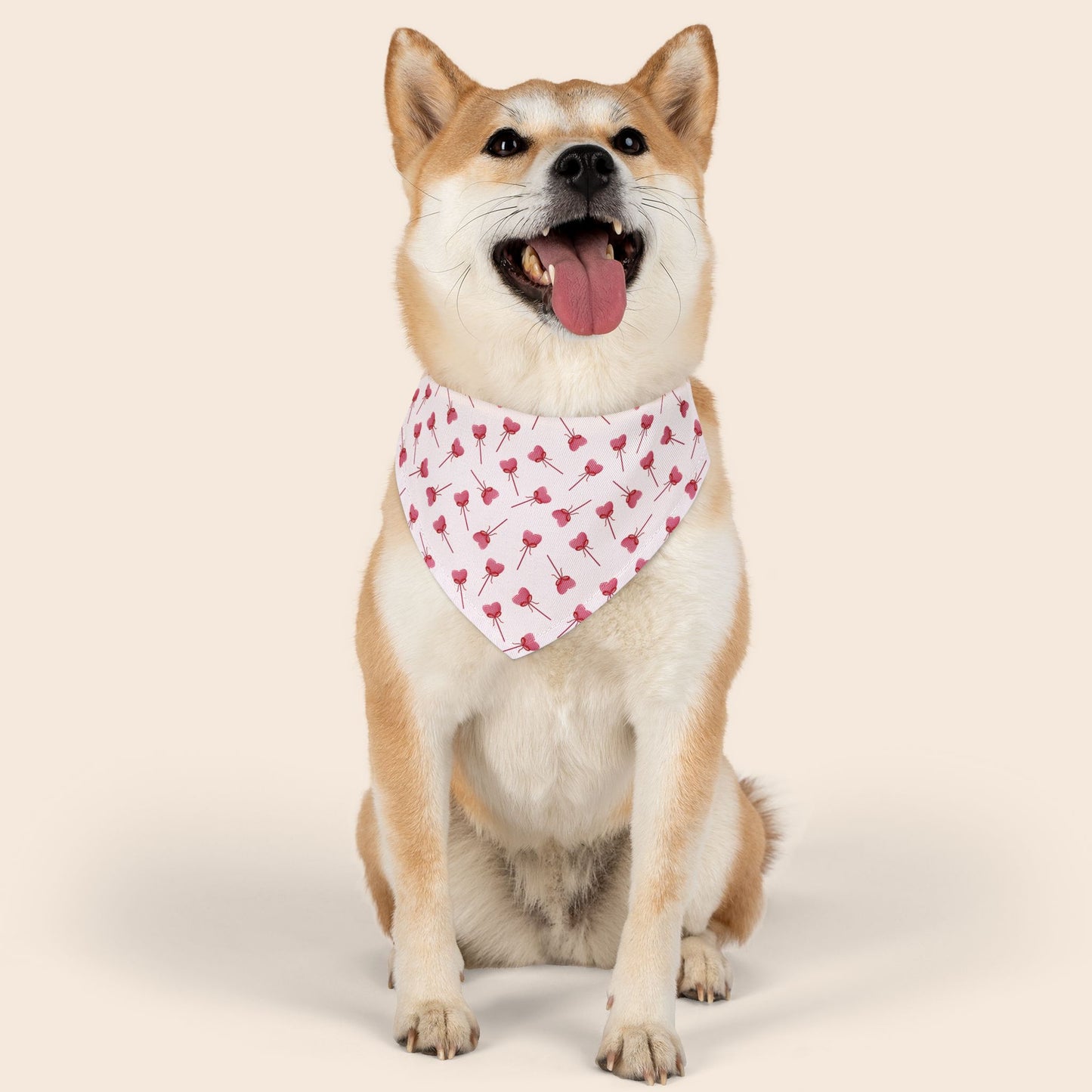 Heart Lollipop Valentine's Day Over the Collar Dog Bandana