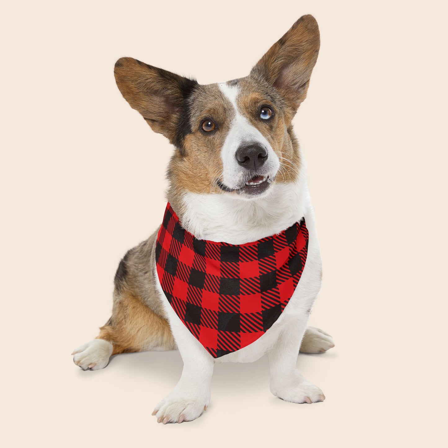 Buffalo Plaid Over the Collar Dog Bandana