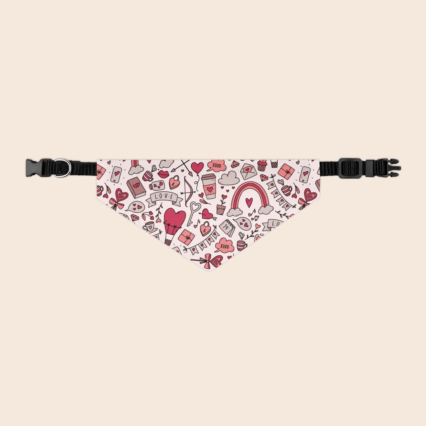 Valentine's Day Over the Collar Dog Bandana