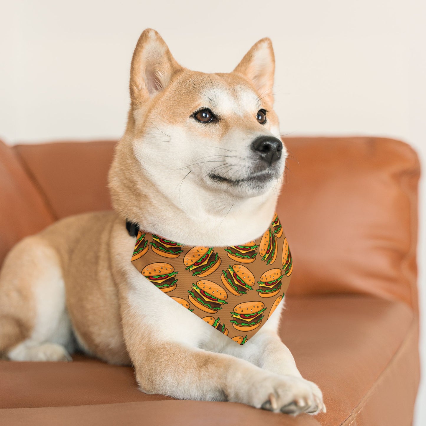 Cheeseburgers Over the Collar Dog Bandana