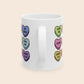 Candy Hearts Valentine's Day 11oz Ceramic Coffee Mug