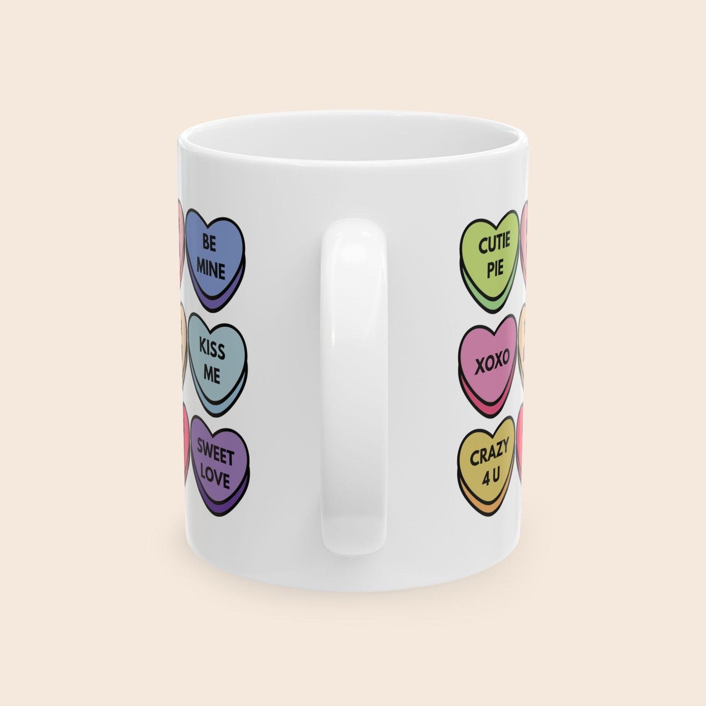 Candy Hearts Valentine's Day 11oz Ceramic Coffee Mug