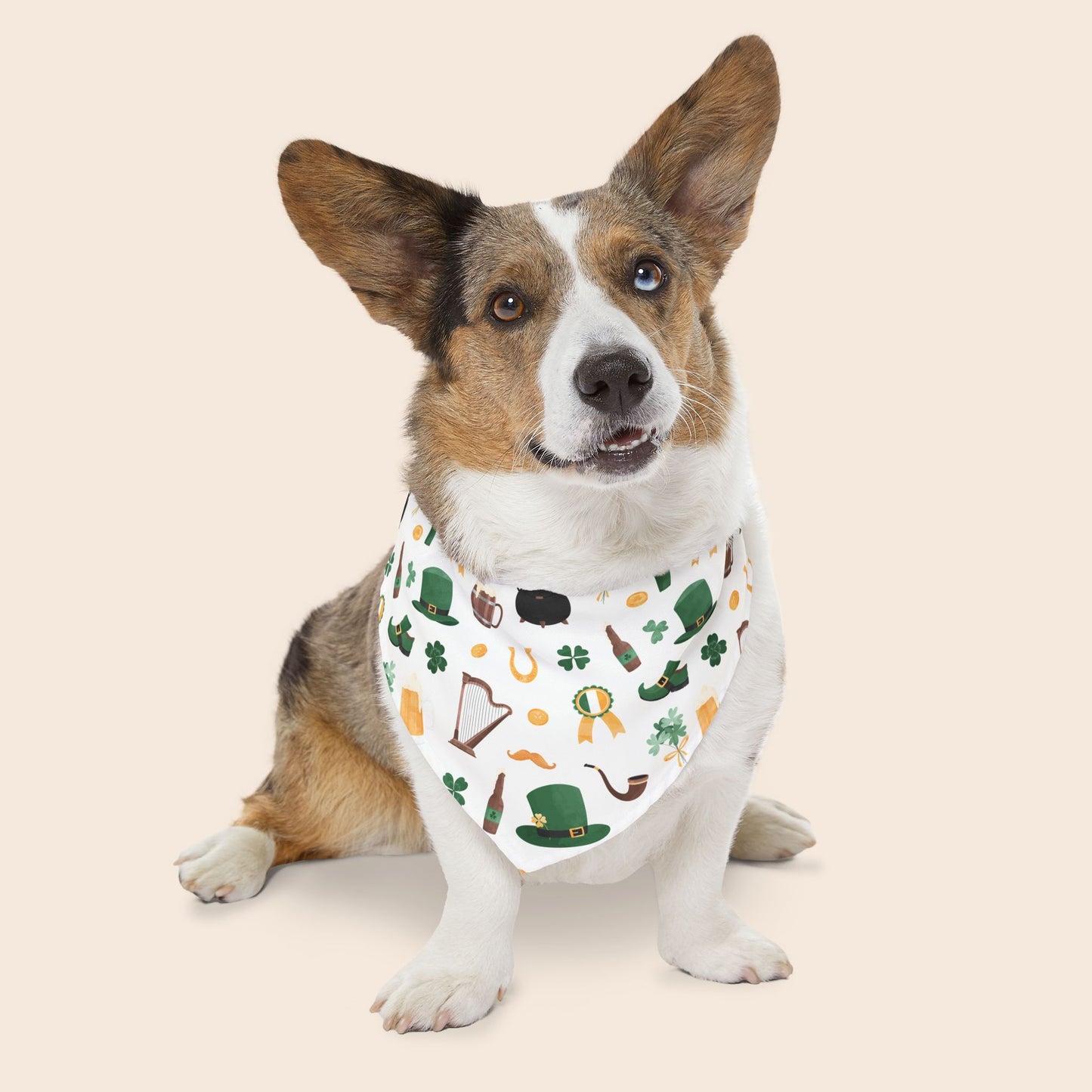 St. Patrick's Day Over the Collar Dog Bandana