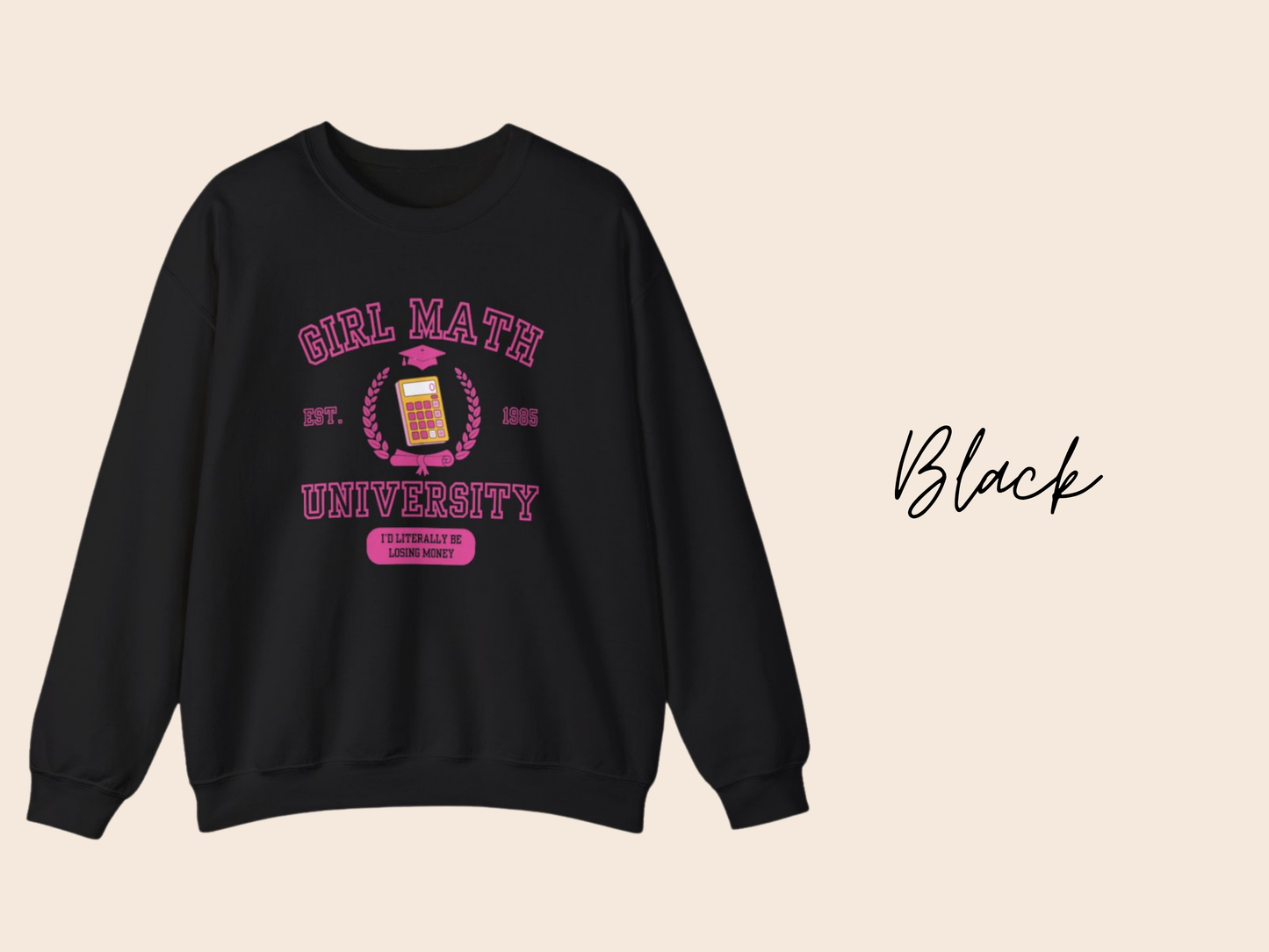 Girl Math University Crewneck Sweatshirt