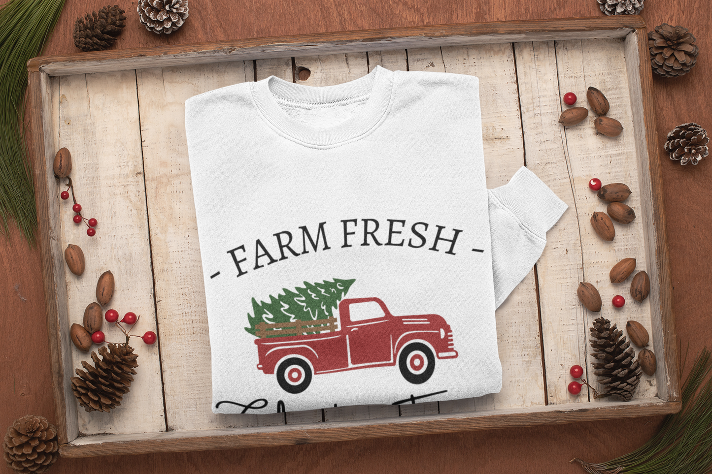 Farm Fresh Christmas Trees Crewneck Sweatshirt