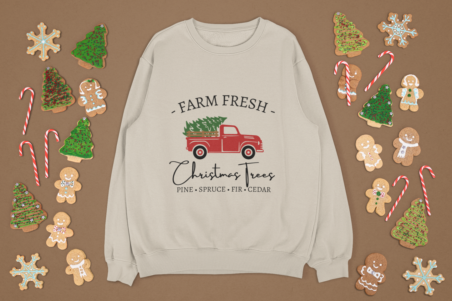 Farm Fresh Christmas Trees Crewneck Sweatshirt