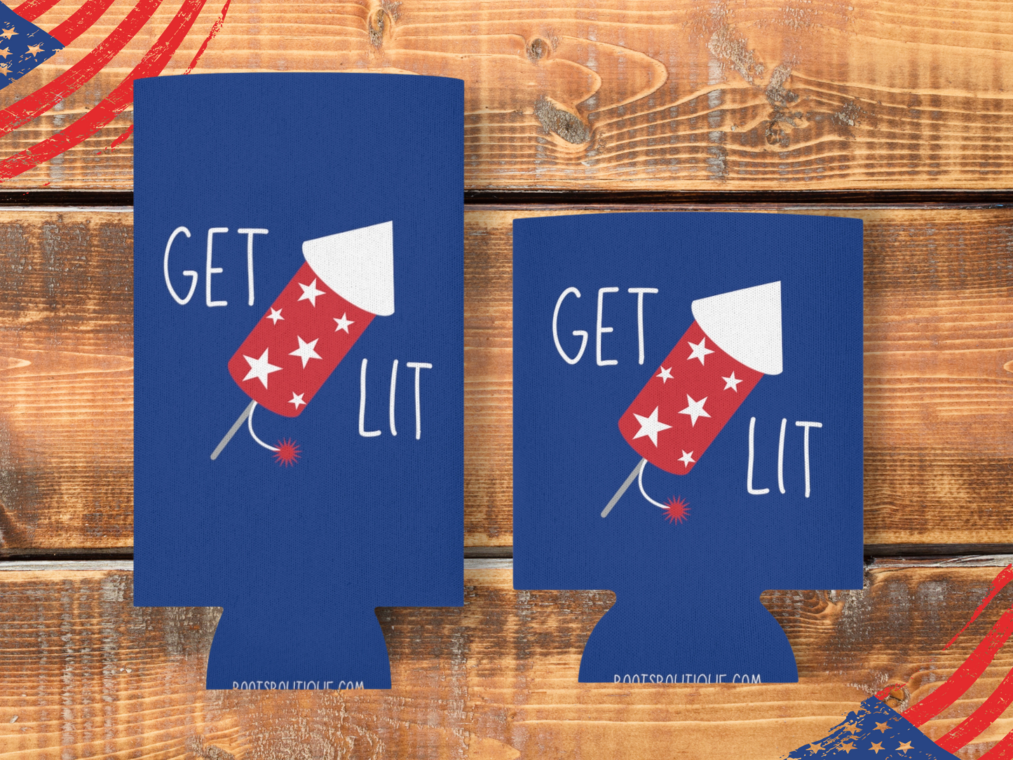 Get Lit - Fourth of July Can Cooler