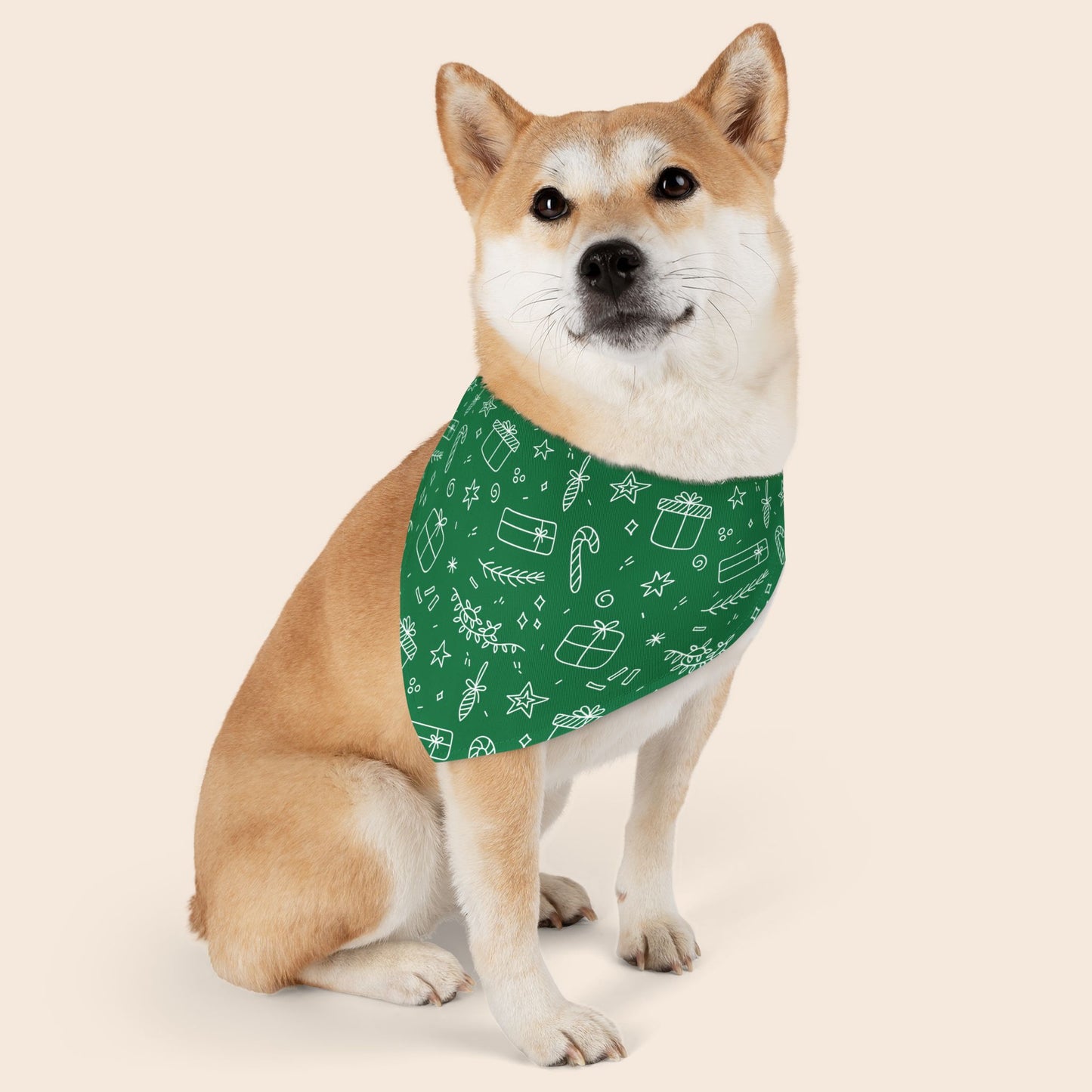 Christmas Over The Collar Dog Bandana