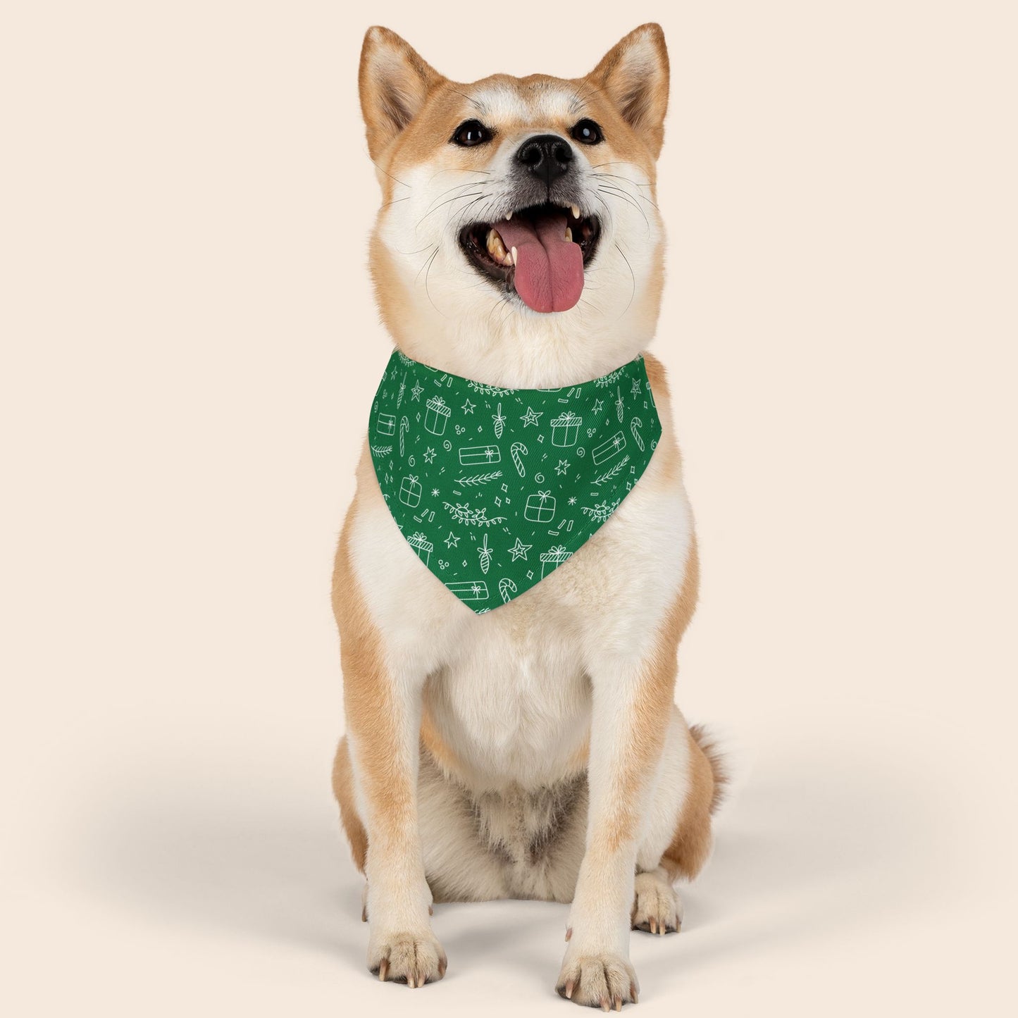 Christmas Over The Collar Dog Bandana