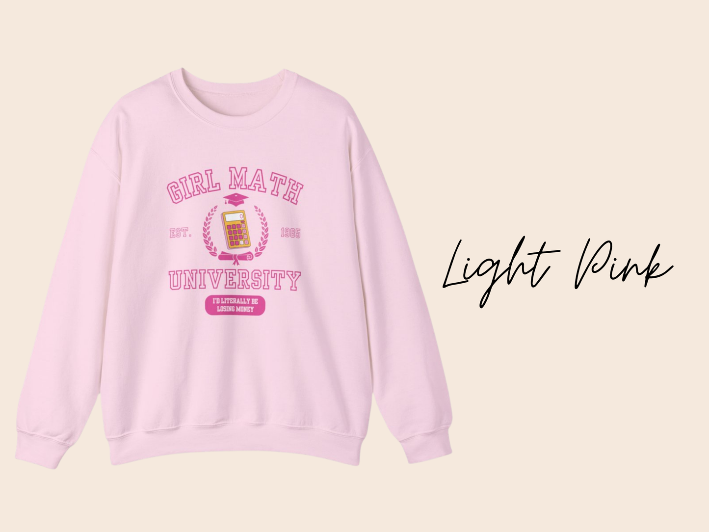 Girl Math University Crewneck Sweatshirt