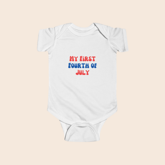 My First Fourth of July Baby Bodysuit