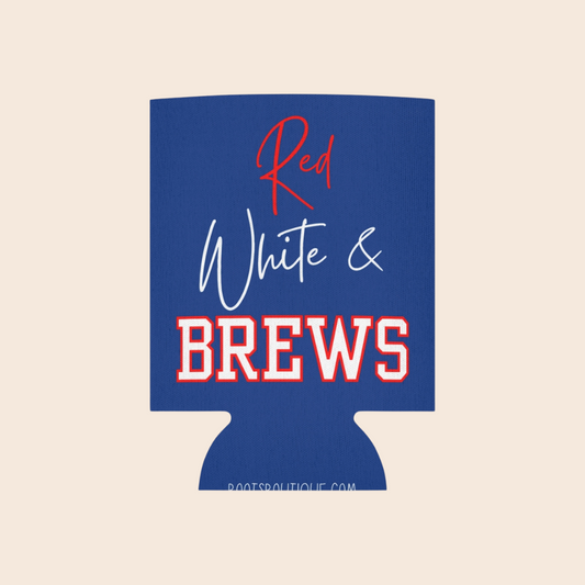 Red, White & Brews - Fourth of July Can Cooler