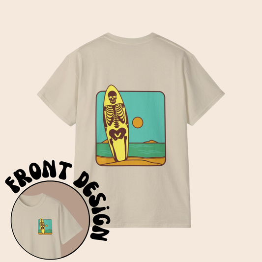 Skeleton Surfboard T-Shirt