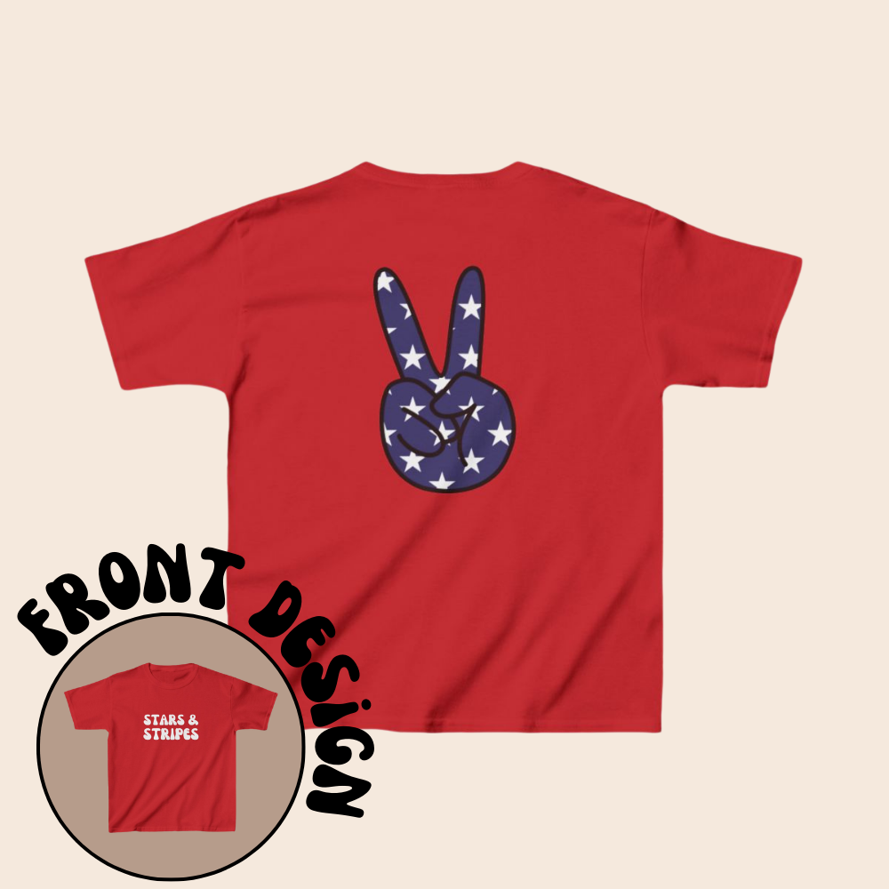 Stars and Stripes Kids Fourth of July T-Shirt