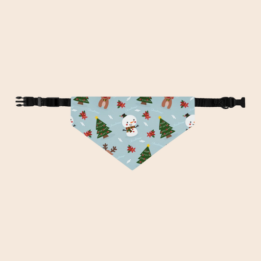 Christmas Over the Collar Dog Bandana