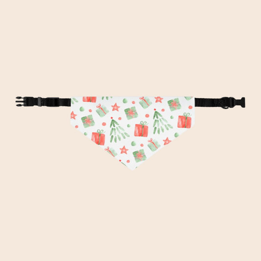 Christmas Over the Collar Dog Bandana