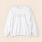 4 pumpkins on a crewneck sweatshirt