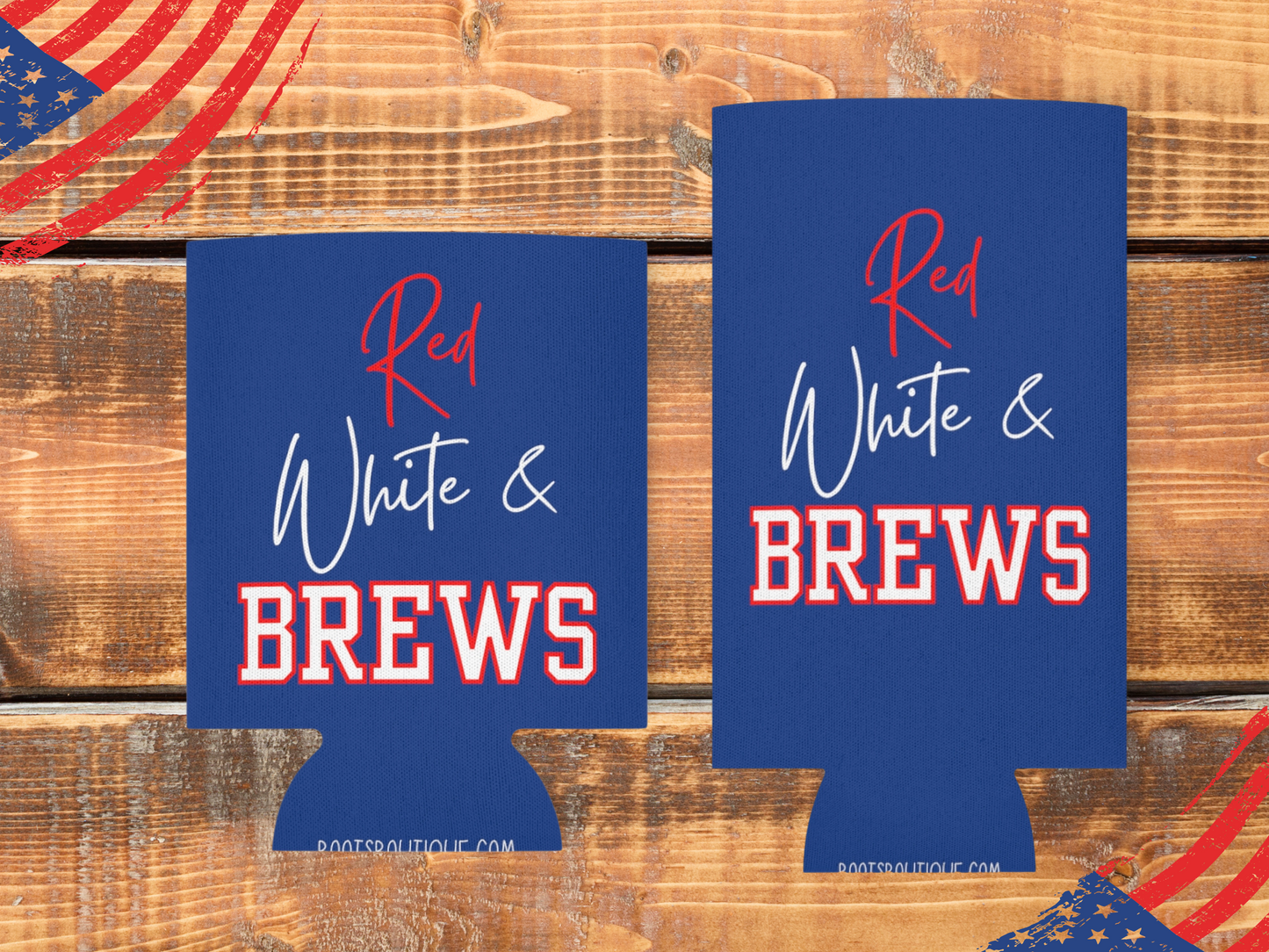 Red, White & Brews - Fourth of July Can Cooler