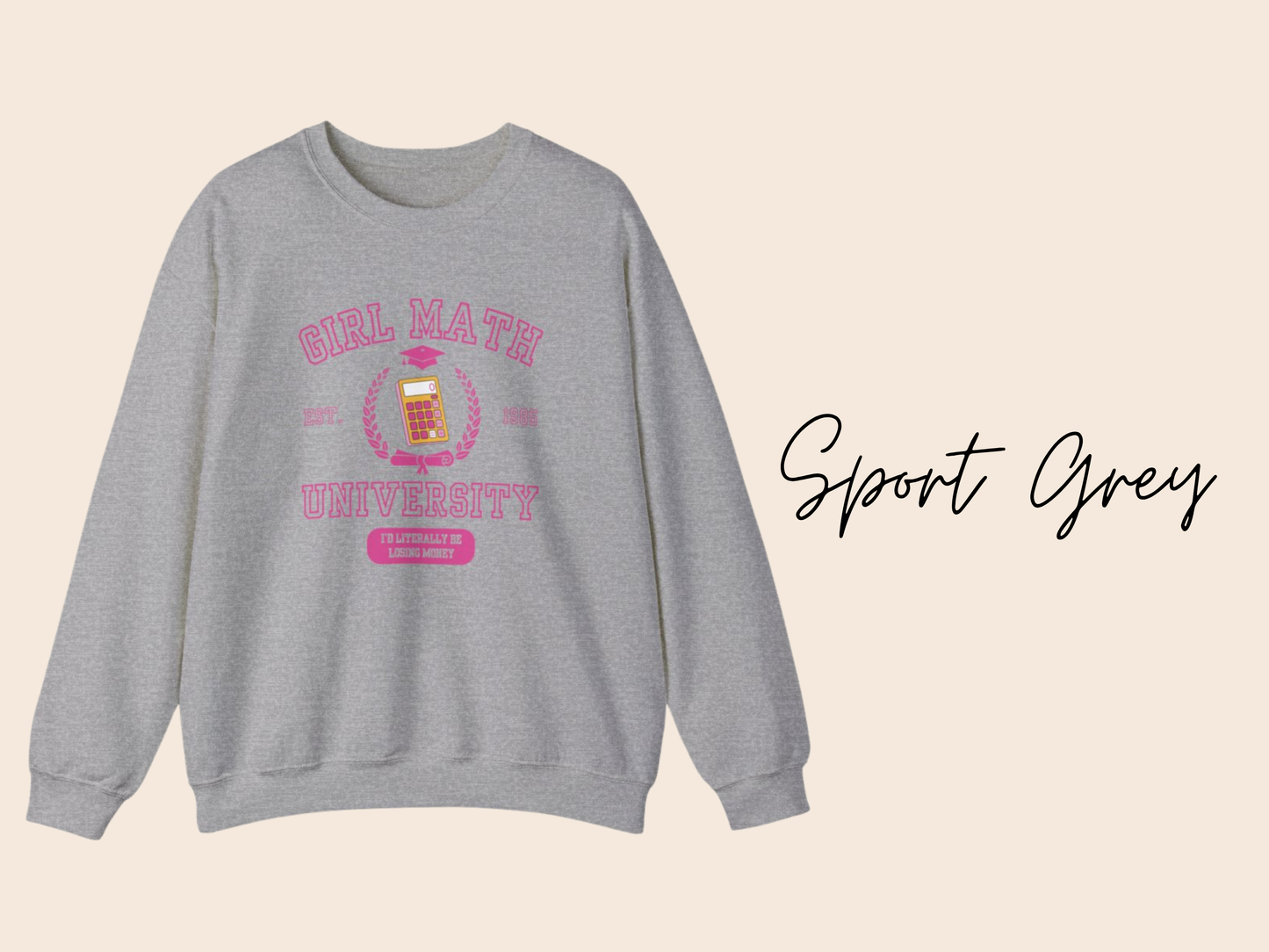 Girl Math University Crewneck Sweatshirt