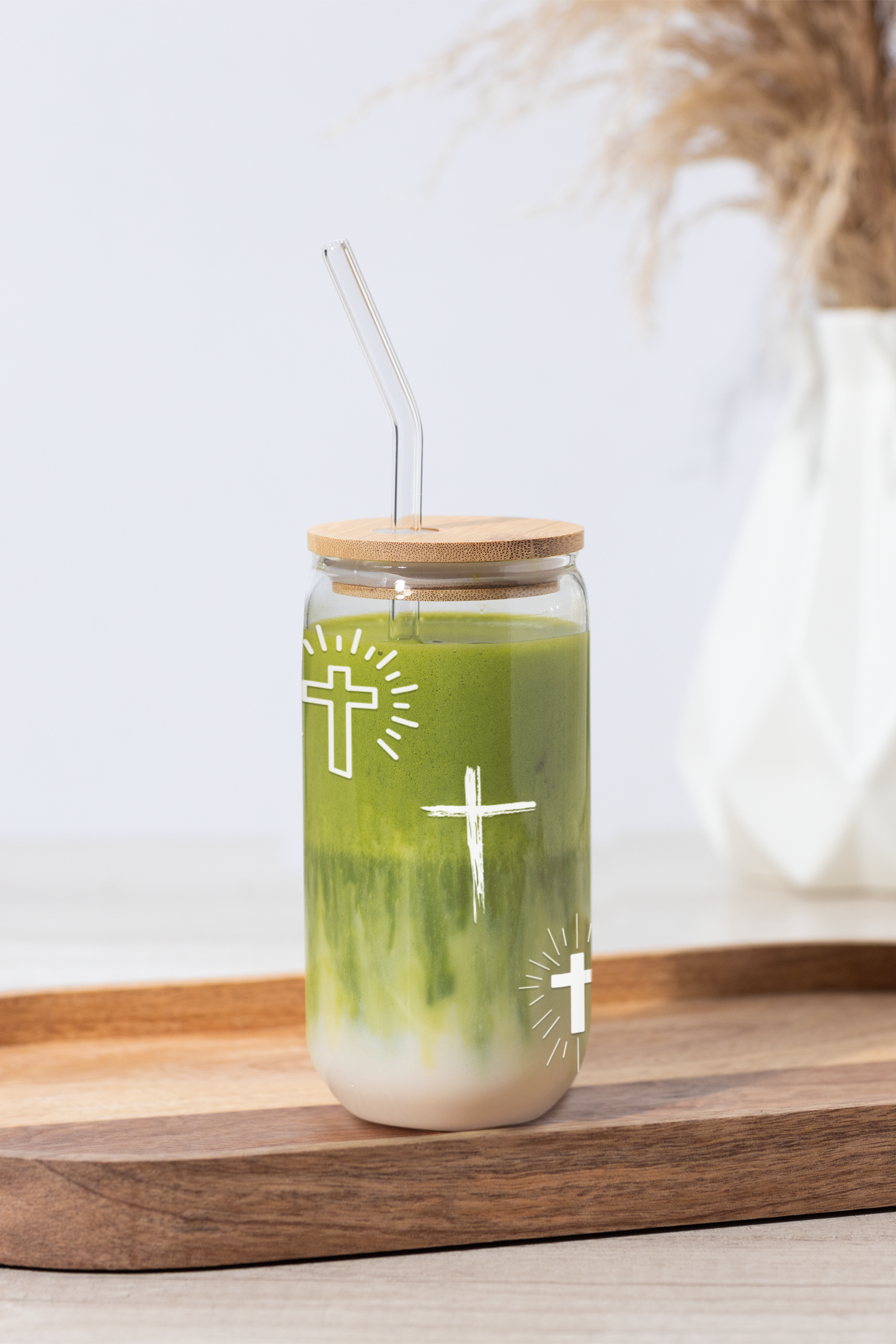 Cute Faith 16oz Sipper Glass