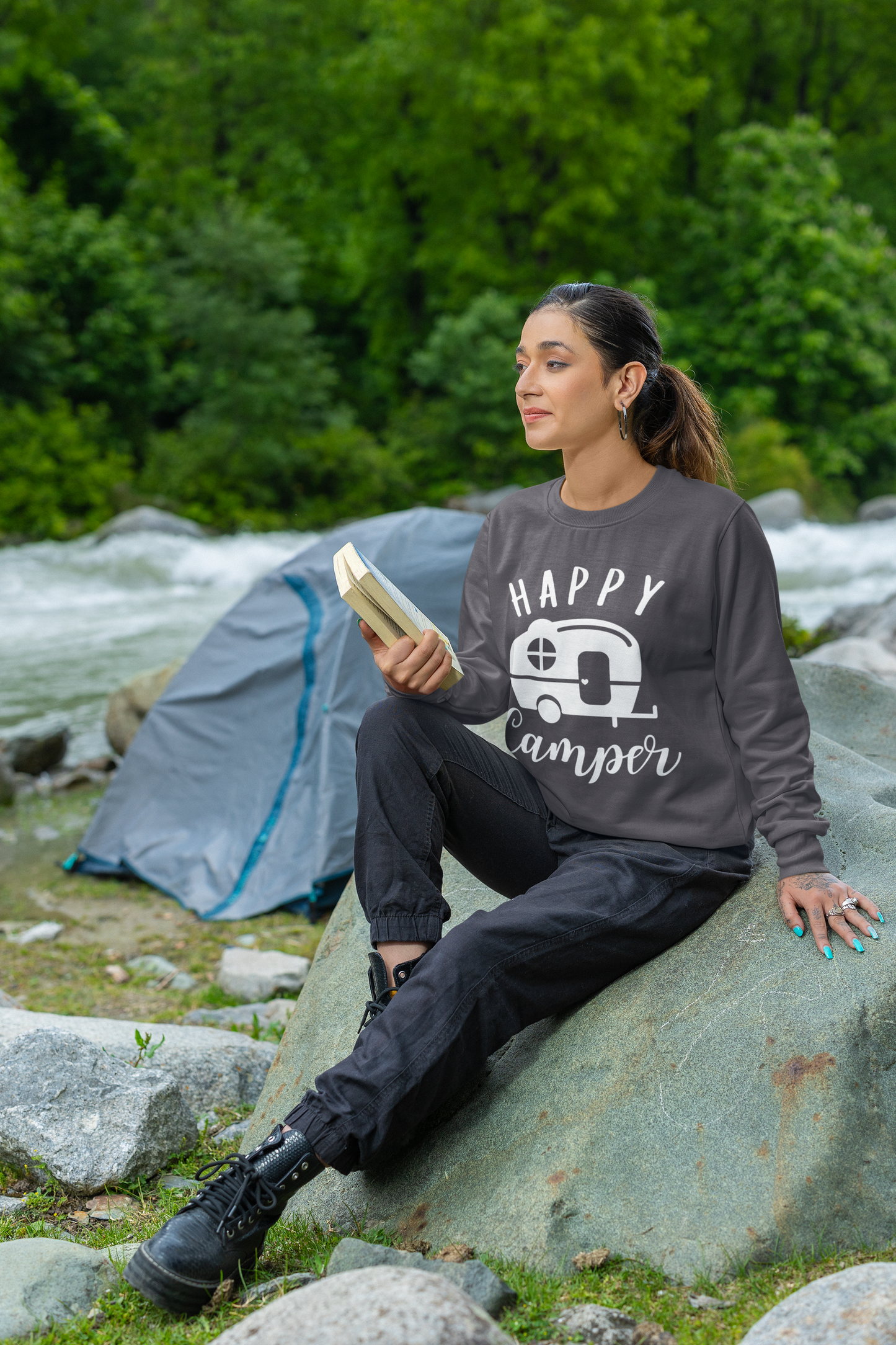 Happy Camper Crewneck Sweatshirt