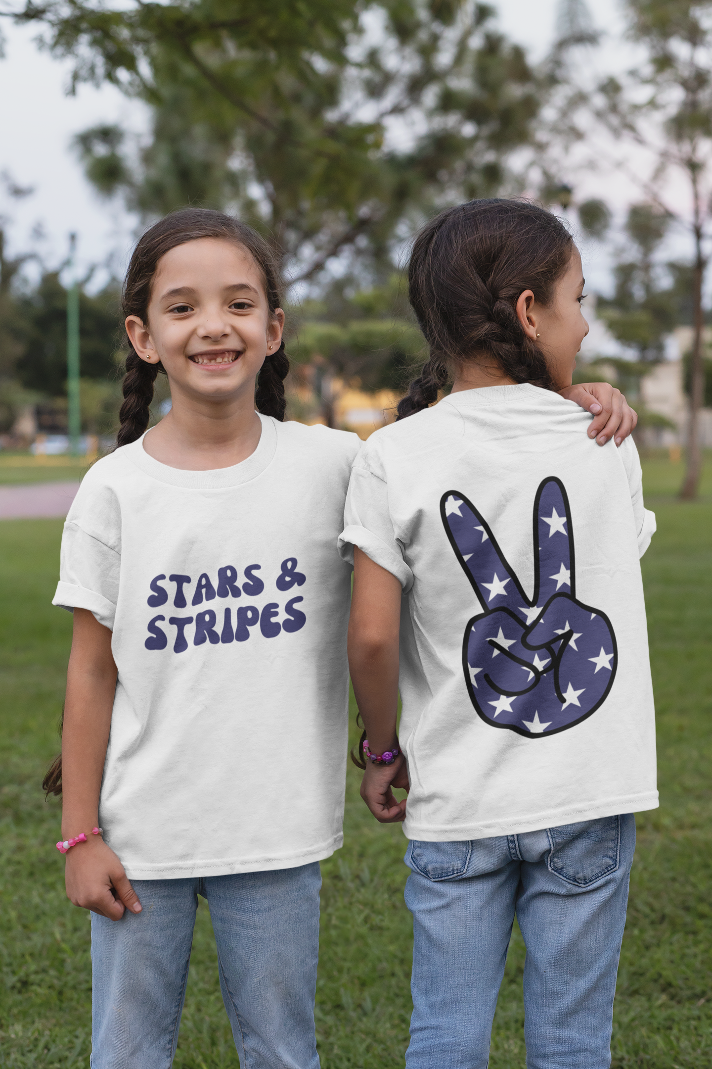 Stars and Stripes Kids Fourth of July T-Shirt