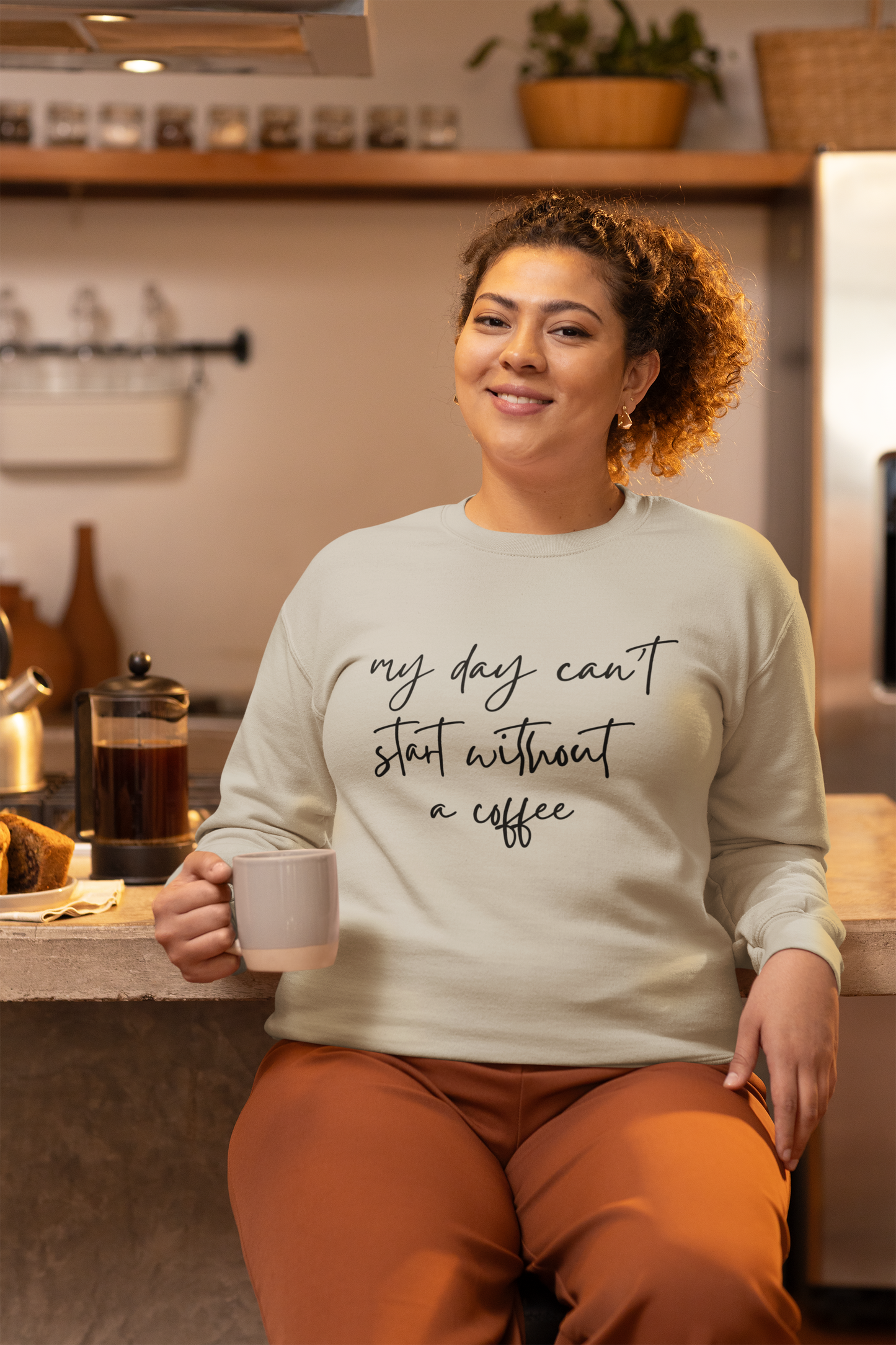 My Day Can't Start Without a Coffee Crewneck Sweatshirt