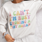 I Can't I'm Busy Growing a Tiny Human Pregnancy Crewneck Sweatshirt