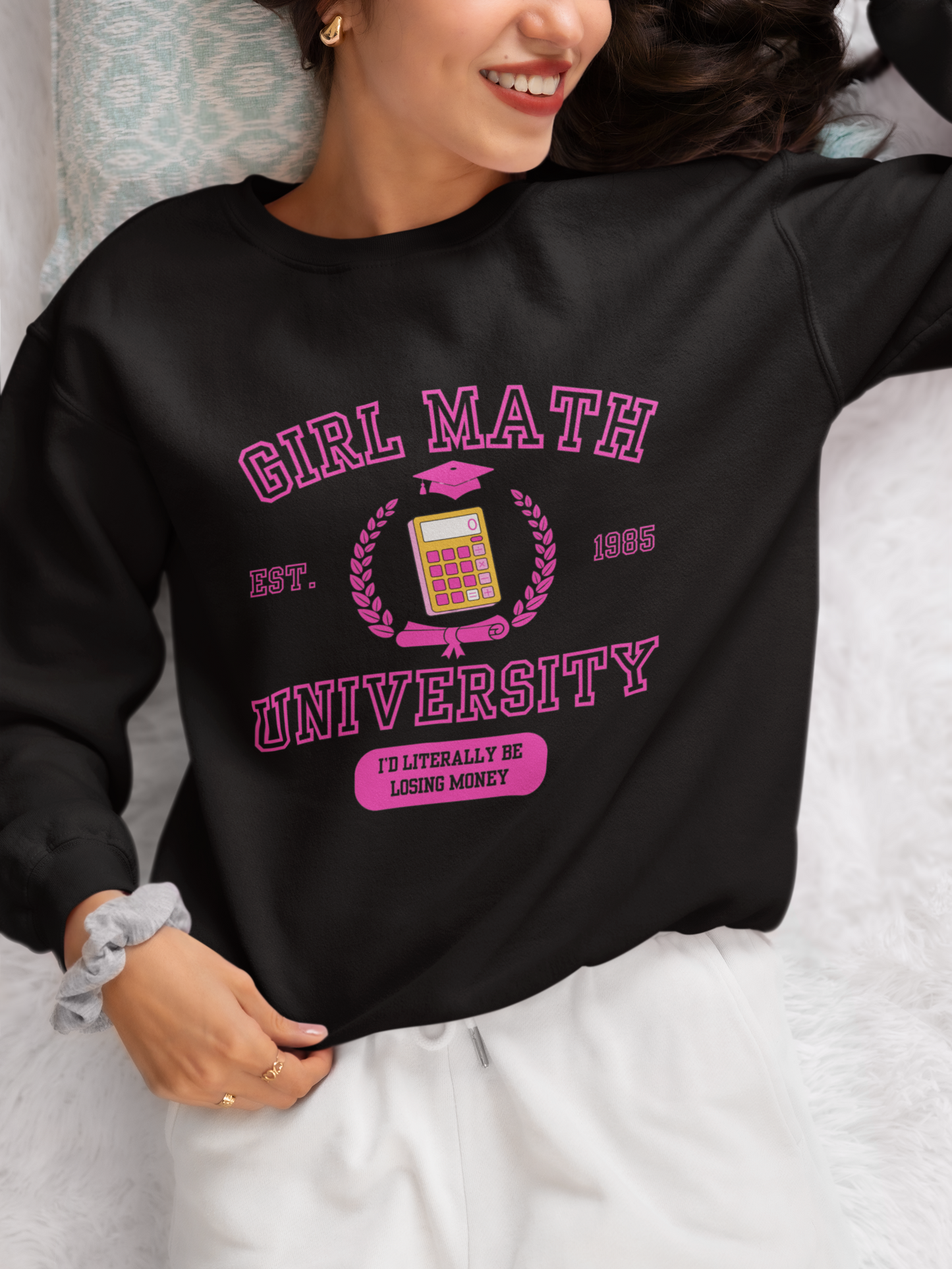 Girl Math University Crewneck Sweatshirt