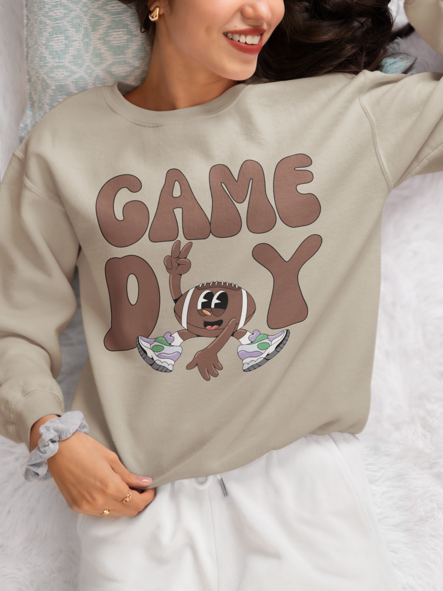 Game Day Football Crewneck Sweatshirt