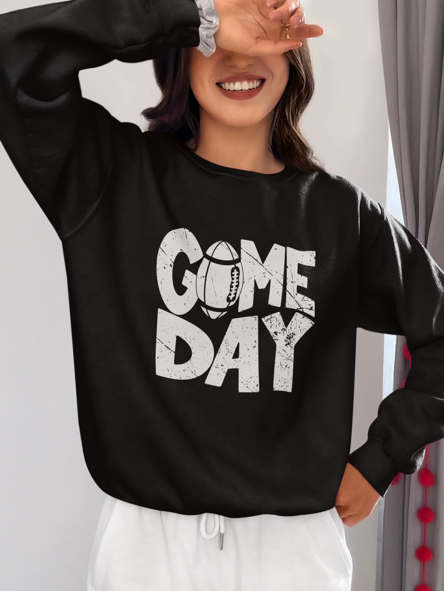 Football Game Day Crewneck Sweatshirt