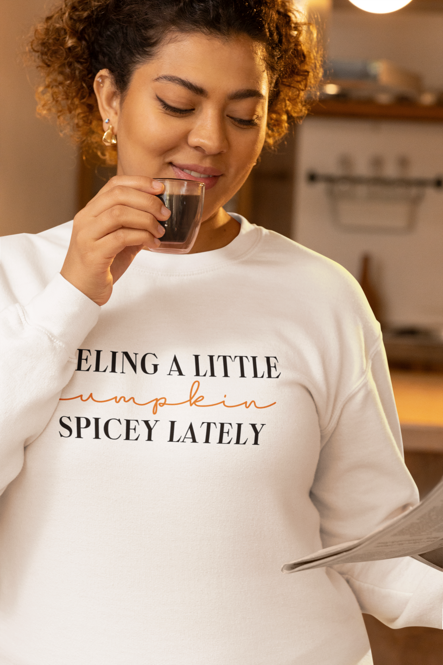 Feeling a Little Pumpkin Spicey Lately Crewneck Sweatshirt