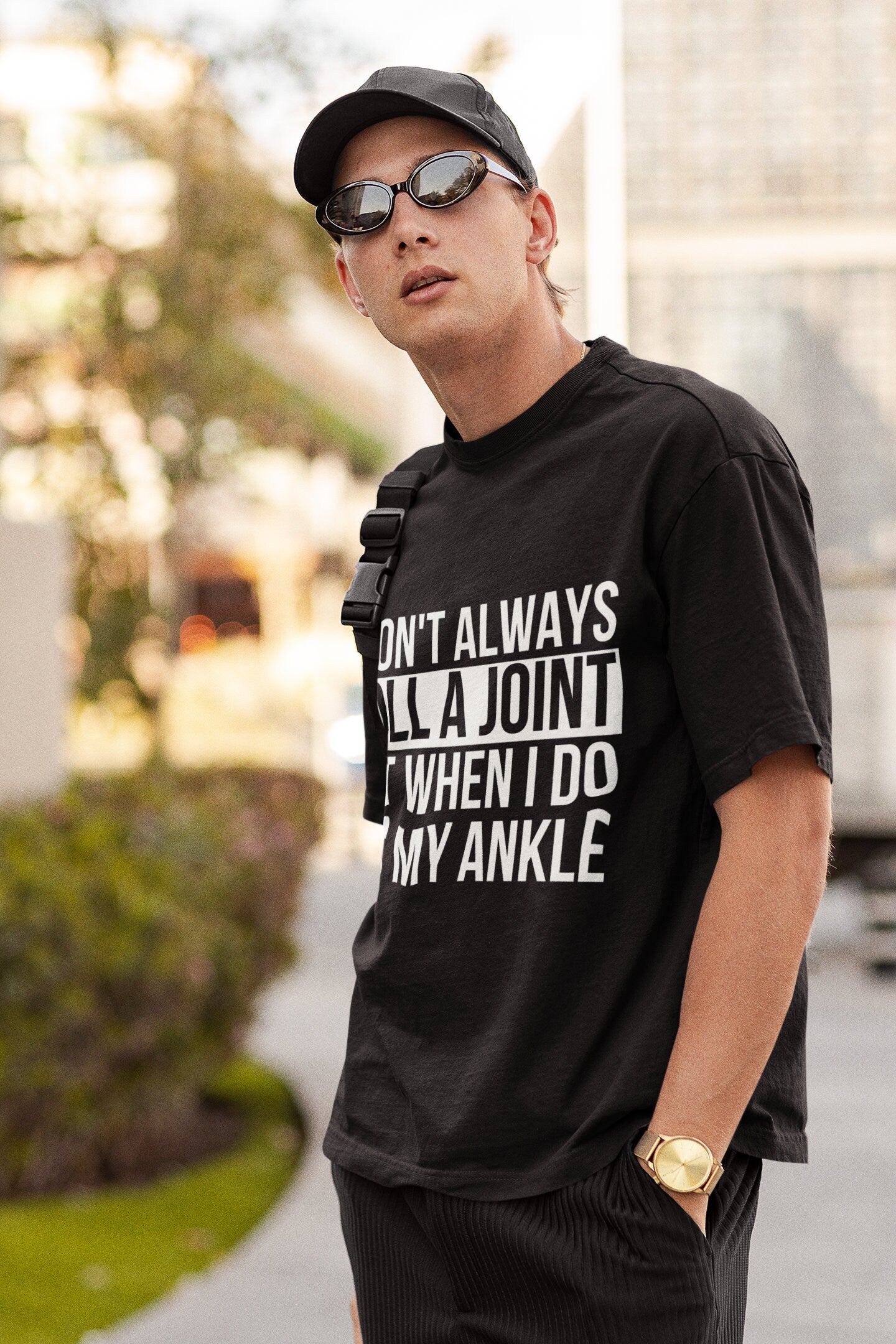 I Don't Always Roll a Joint But When I Do It's My Ankle Adult Humor Unisex T-Shirt