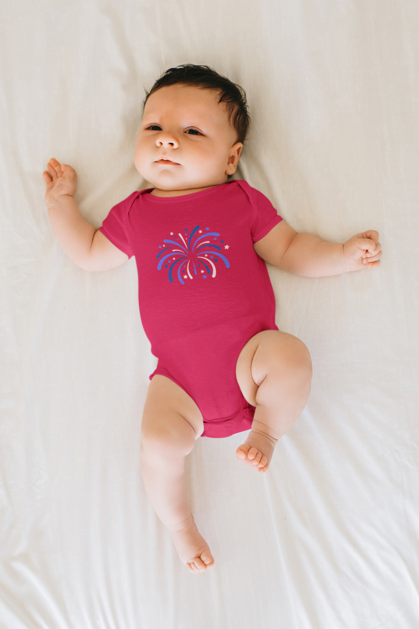 Fireworks Fourth of July Baby Bodysuit