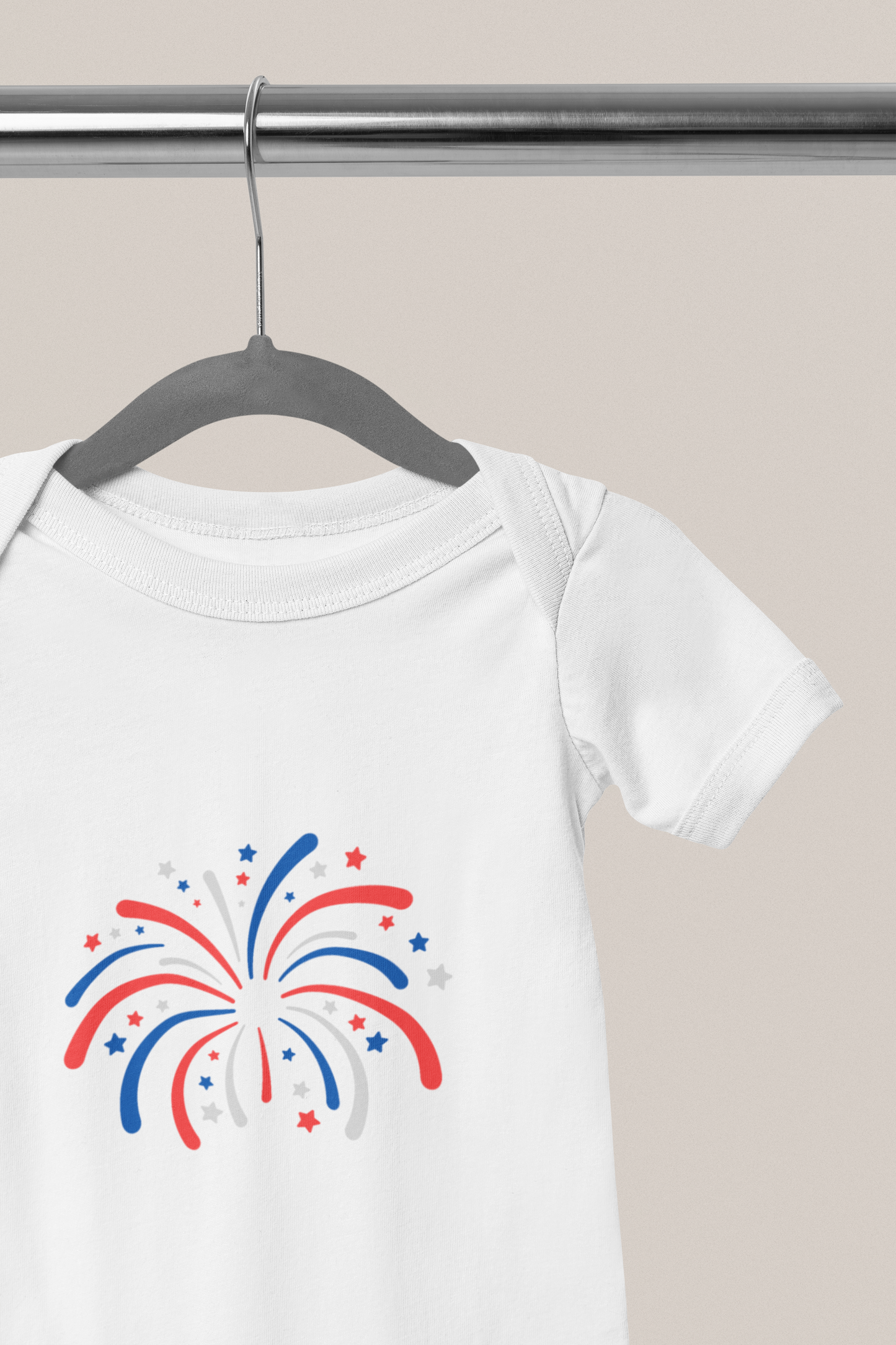 Fireworks Fourth of July Baby Bodysuit