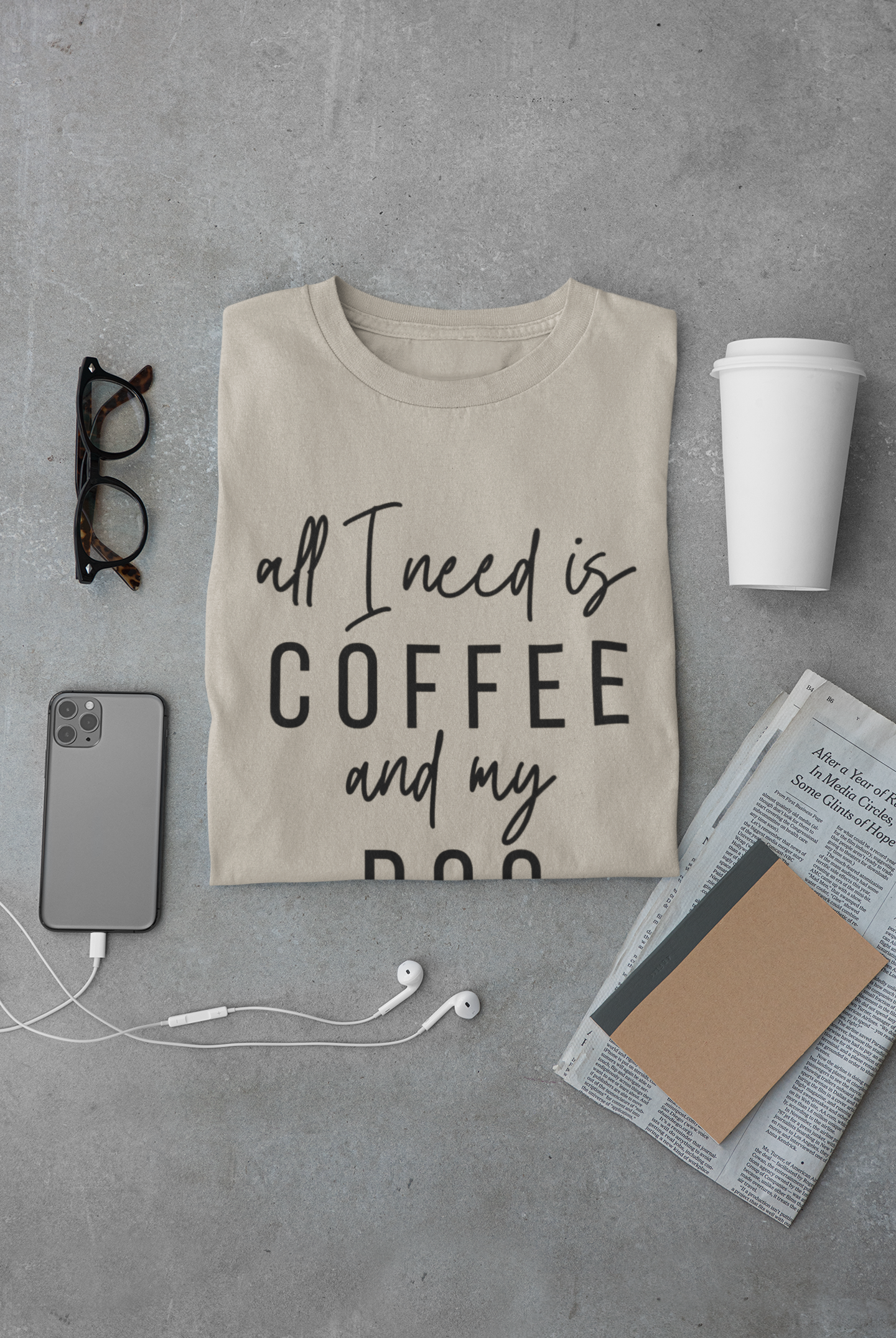 All I Need Is Coffee and My Dog Unisex T-Shirt