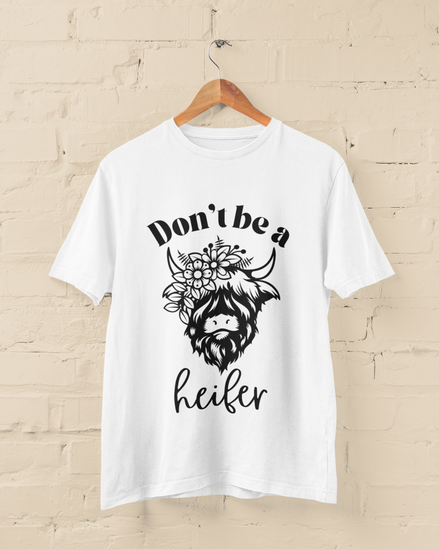 Don't Be a Heifer T-Shirt | Cozy Cow Graphic, Cow Lover, Farm Life, Cute Cow, Easily Distracted By Cows, Cute, Trendy Unisex Jersey Short Sleeve Tee